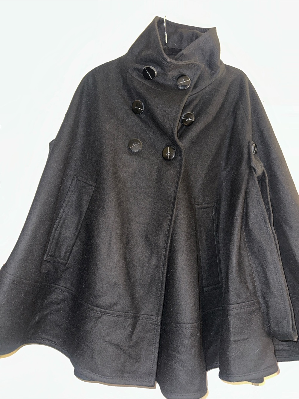 Zara Button-Front Cape Coat